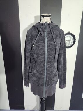 lululemon athletica Dark Gray Zip-Up Hooded Sweatshirt
